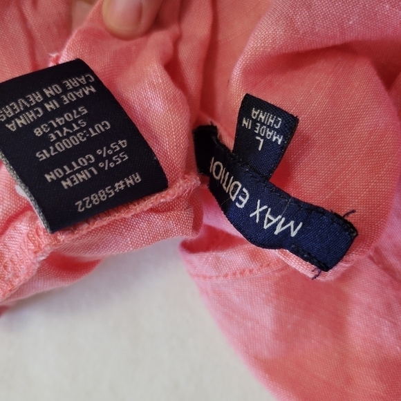 Linen Blend Max Edition Tunic Blouse Large - Picture 6 of 7